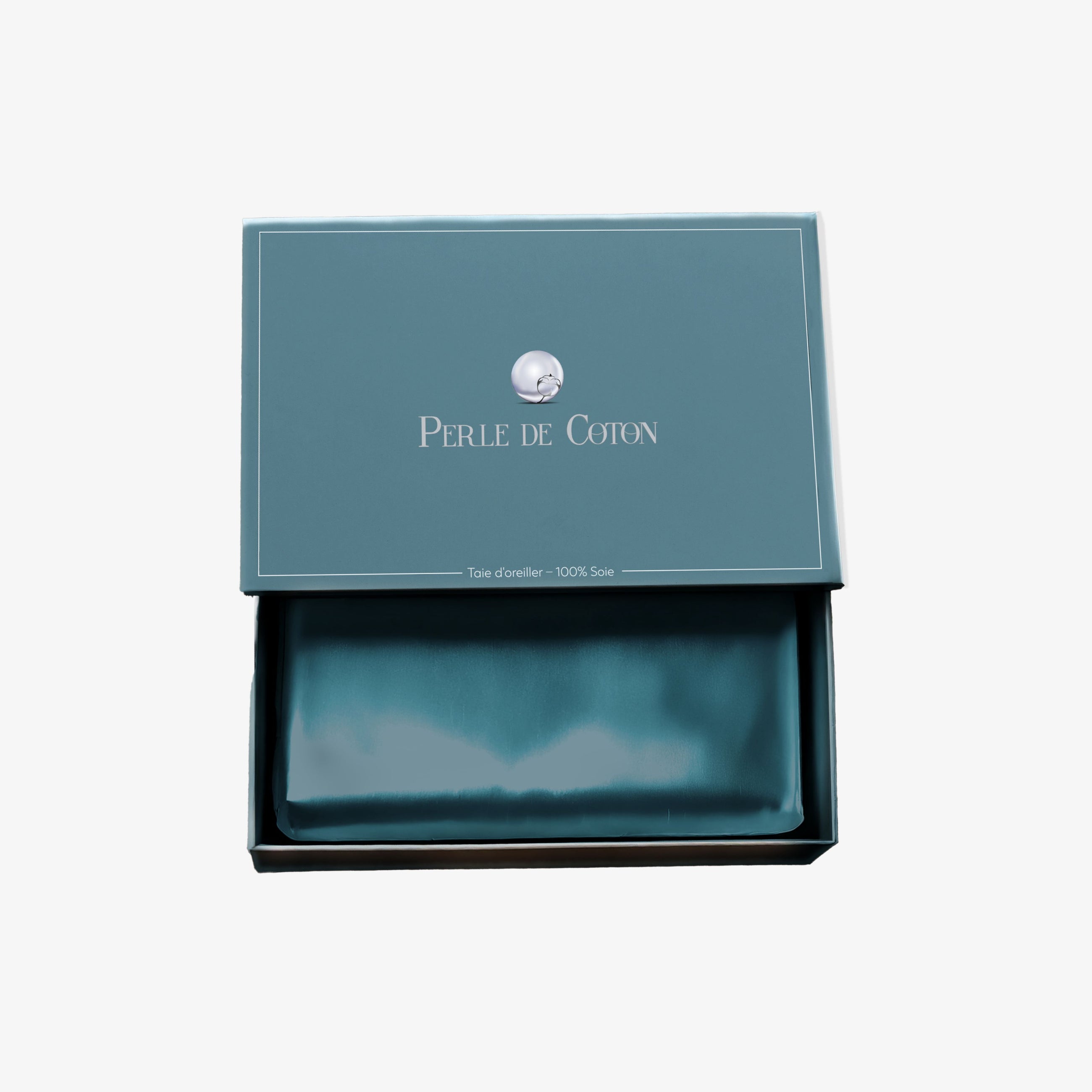 Kissenbezug aus Seide in Arktisfarbe