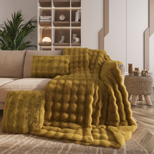 Plaid & Decorative Cushion
