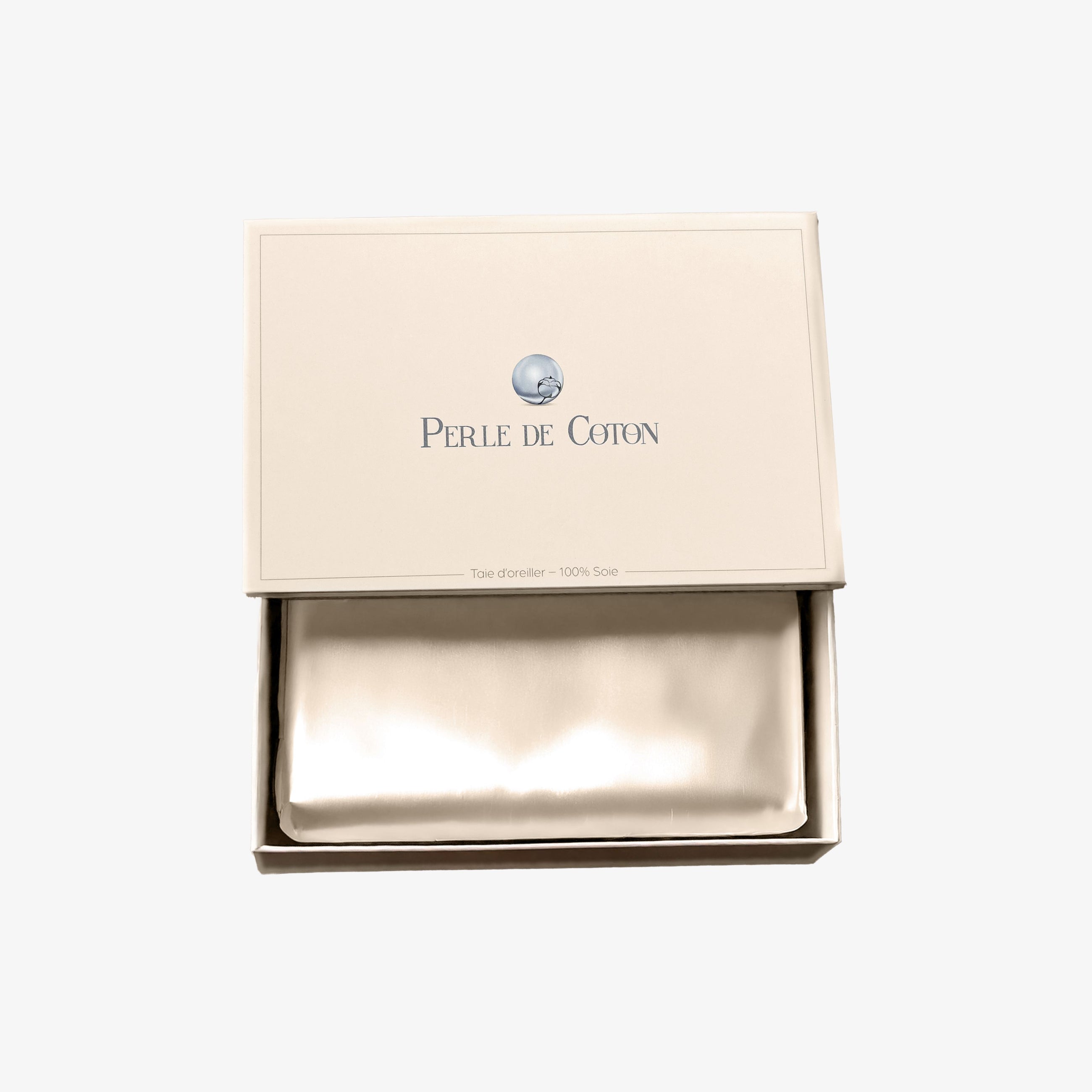 Ivory silk pillowcase