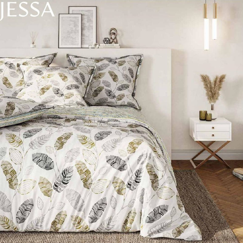 JESSA Cremefarbenes Bettbezug-Set