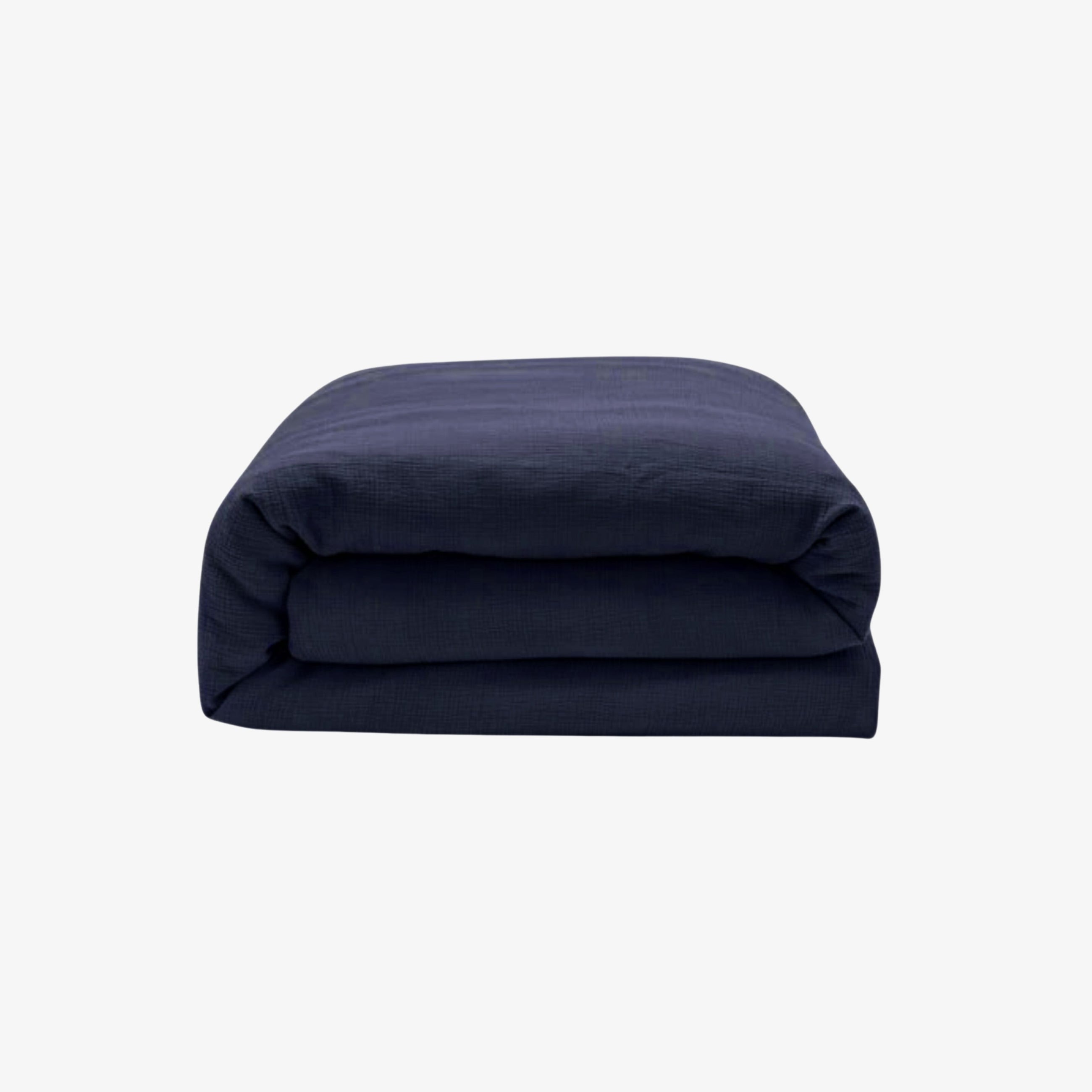 Housse de couette gaze de coton Bleu Jean 140x200 cm