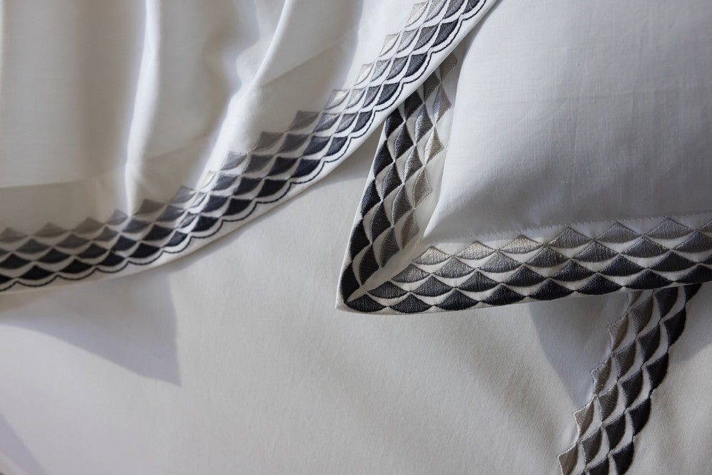 ALCOTT ARGENT ensemble de linge de lit haut de gamme