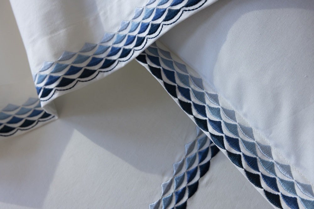 ALCOTT OCEAN ensemble de linge de lit avec broderies fines