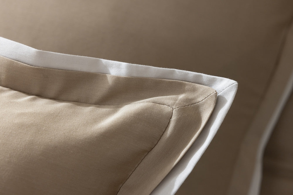 BRYANT IVOIRE FICELLE finition taie d'oreiller double bourdon