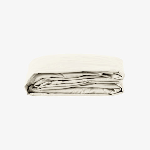 Fitted sheet percale 80 threads 30 cm ivory