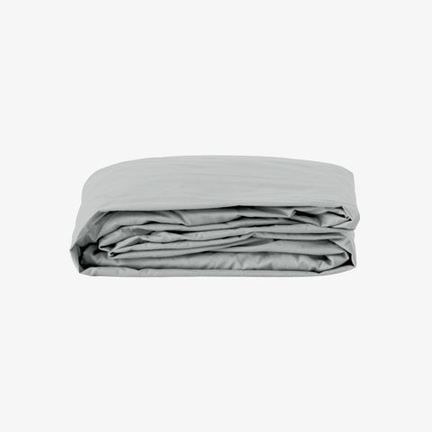 Percale fitted sheet 80 threads 30 cm pocket pearl