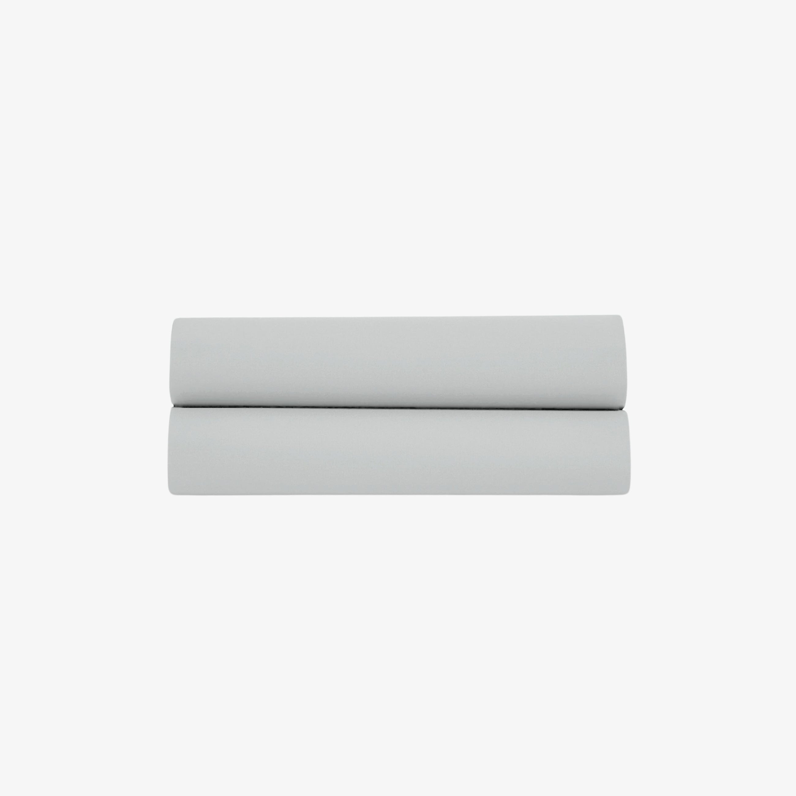 Drap Plat Satin de Coton 120 fils Gris Perle 270X300 cm