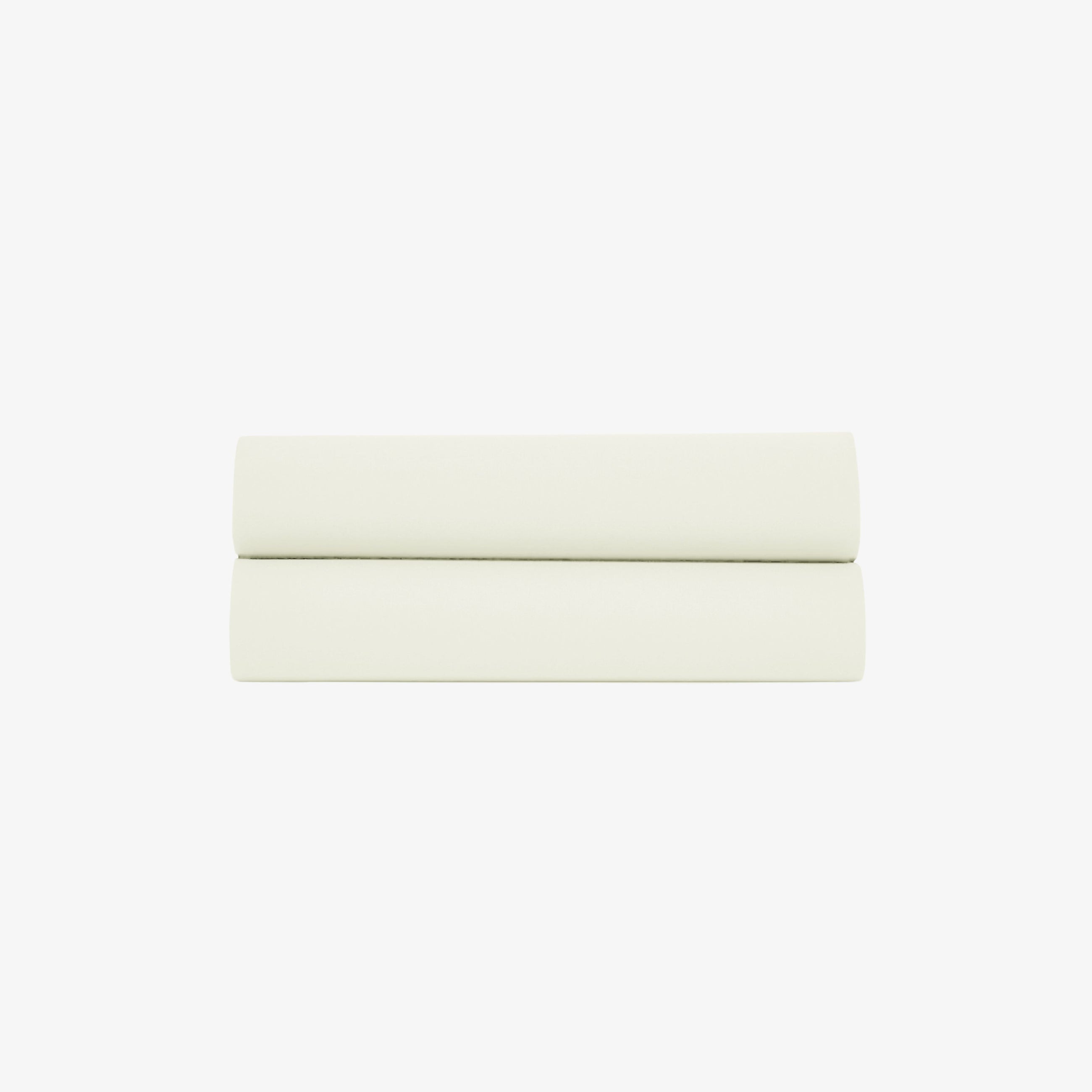 Drap Plat Percale de Coton 80 fils Ivoir 180x290 cm