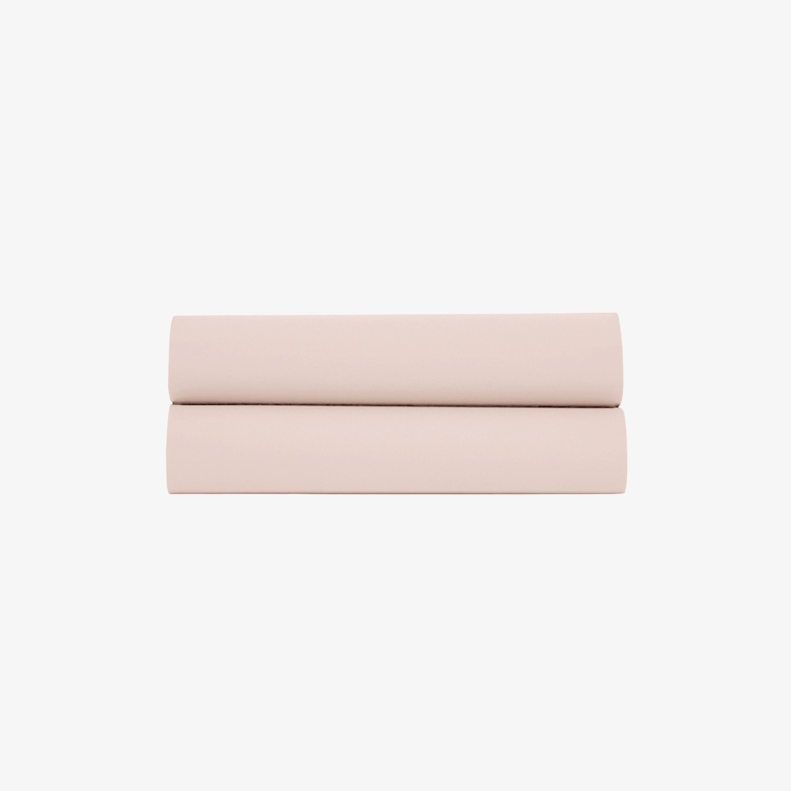Drap Plat Percale de Coton 80 fils rose poudré