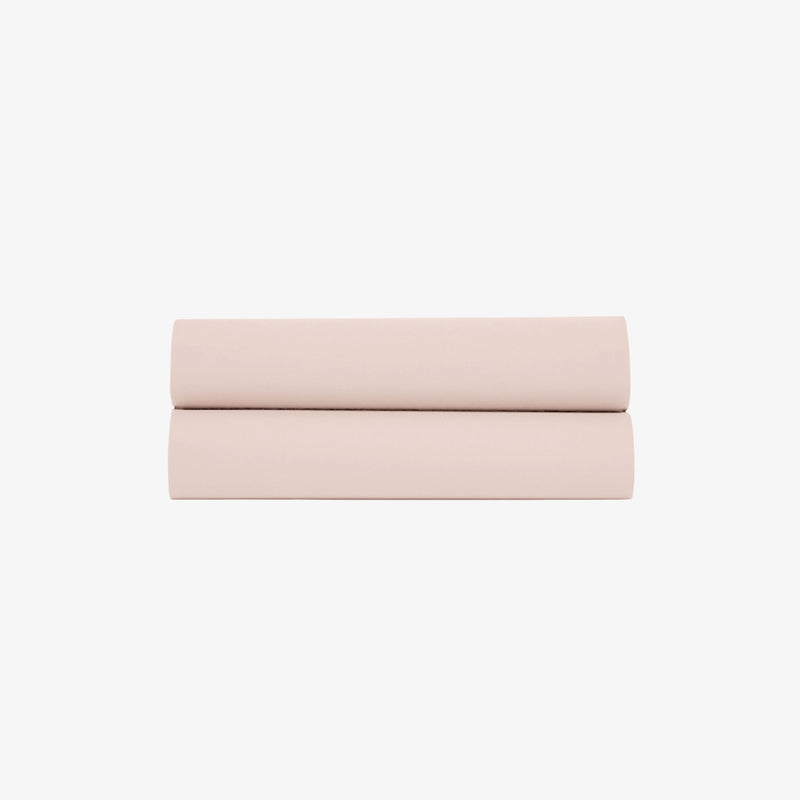 Drap Plat Percale de Coton 80 fils rose poudré