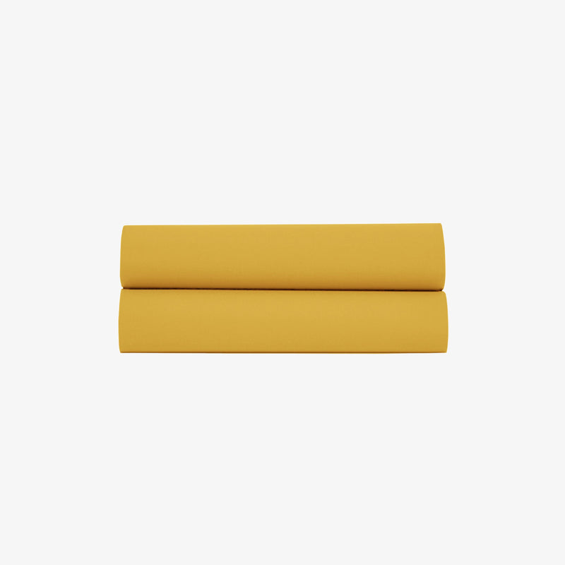 Drap Plat Percale de Coton 80 fils safran