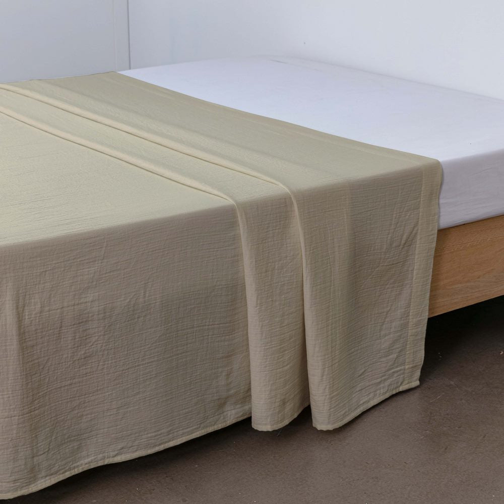 Drap Plat Gaze de Coton - 270x300 cm Naturel 270X300 cm