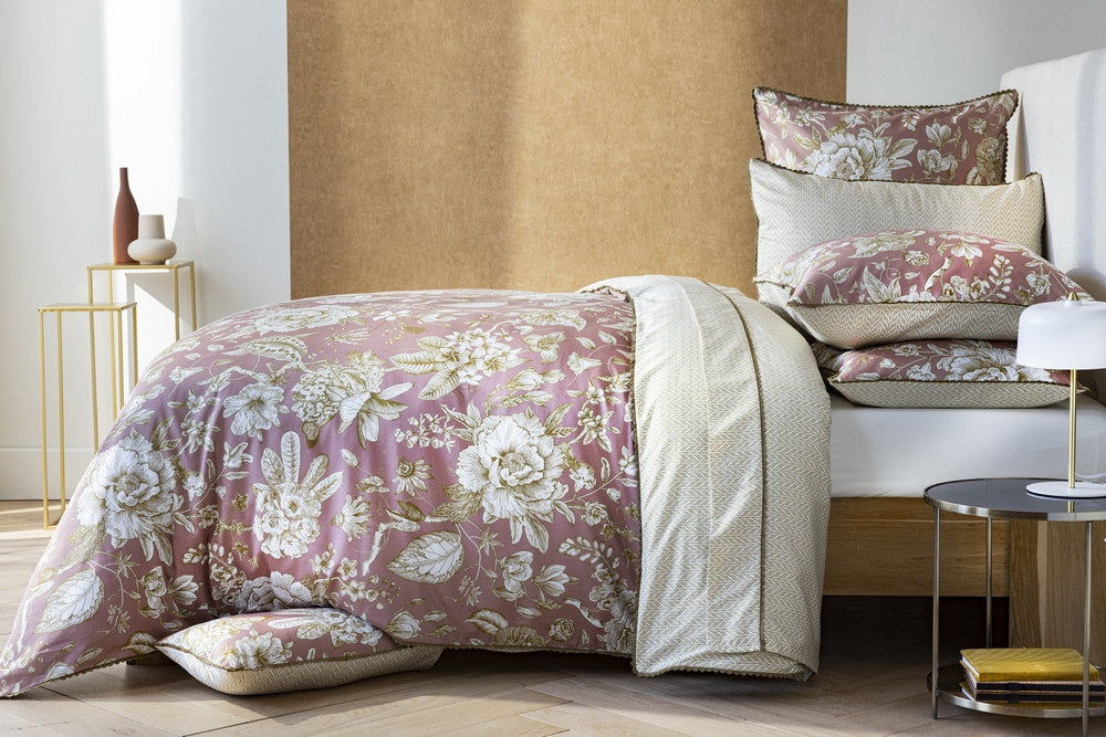 HARRIET Housse de Couette rose avec fleurs et motifs