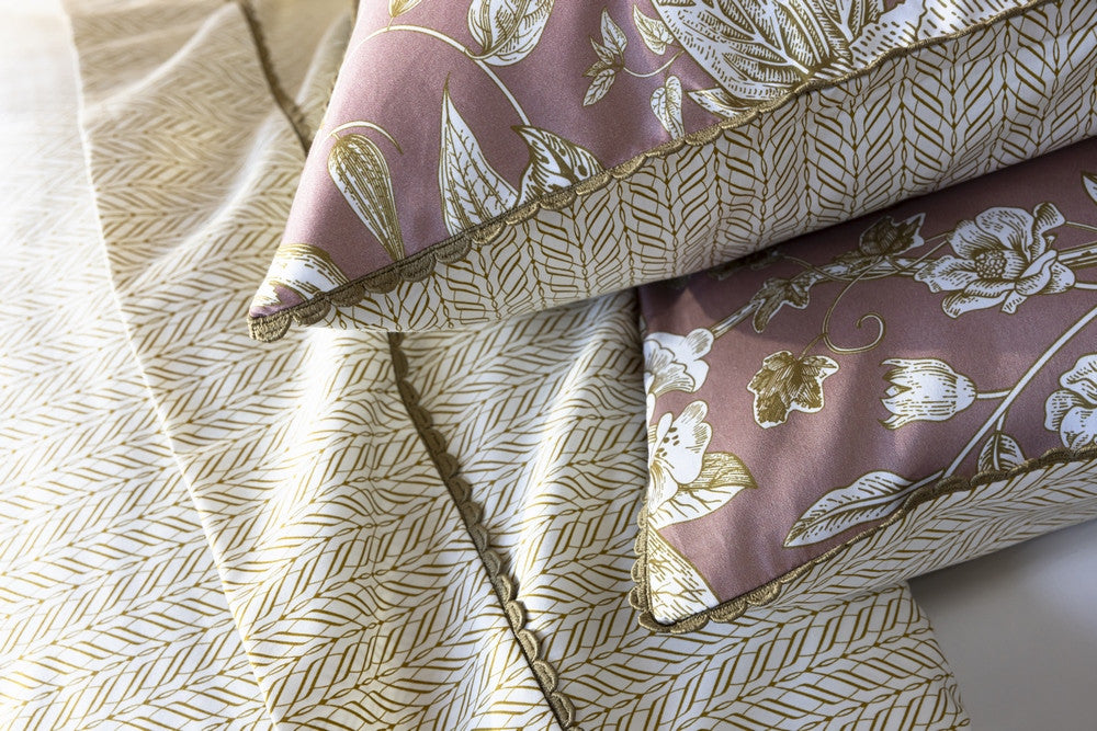 HARRIET taies d'oreiller sur housse de couette avec motifs géométriques