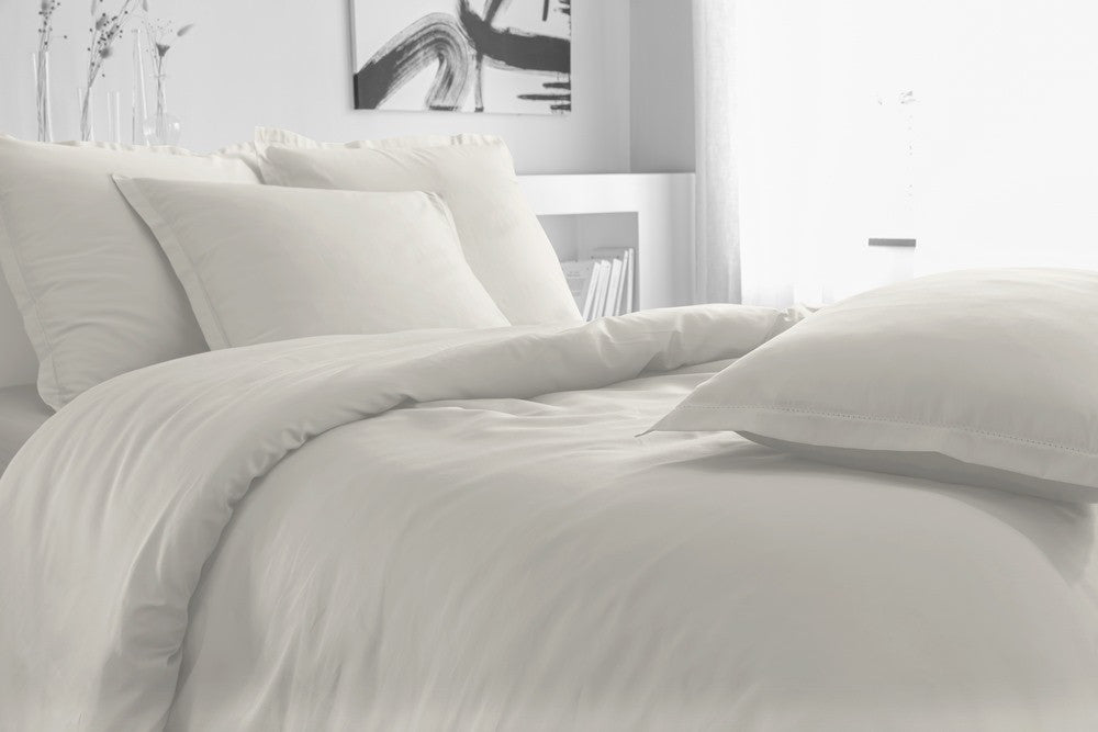 Housse de Couette Satin de Coton 120 fils Ivoir