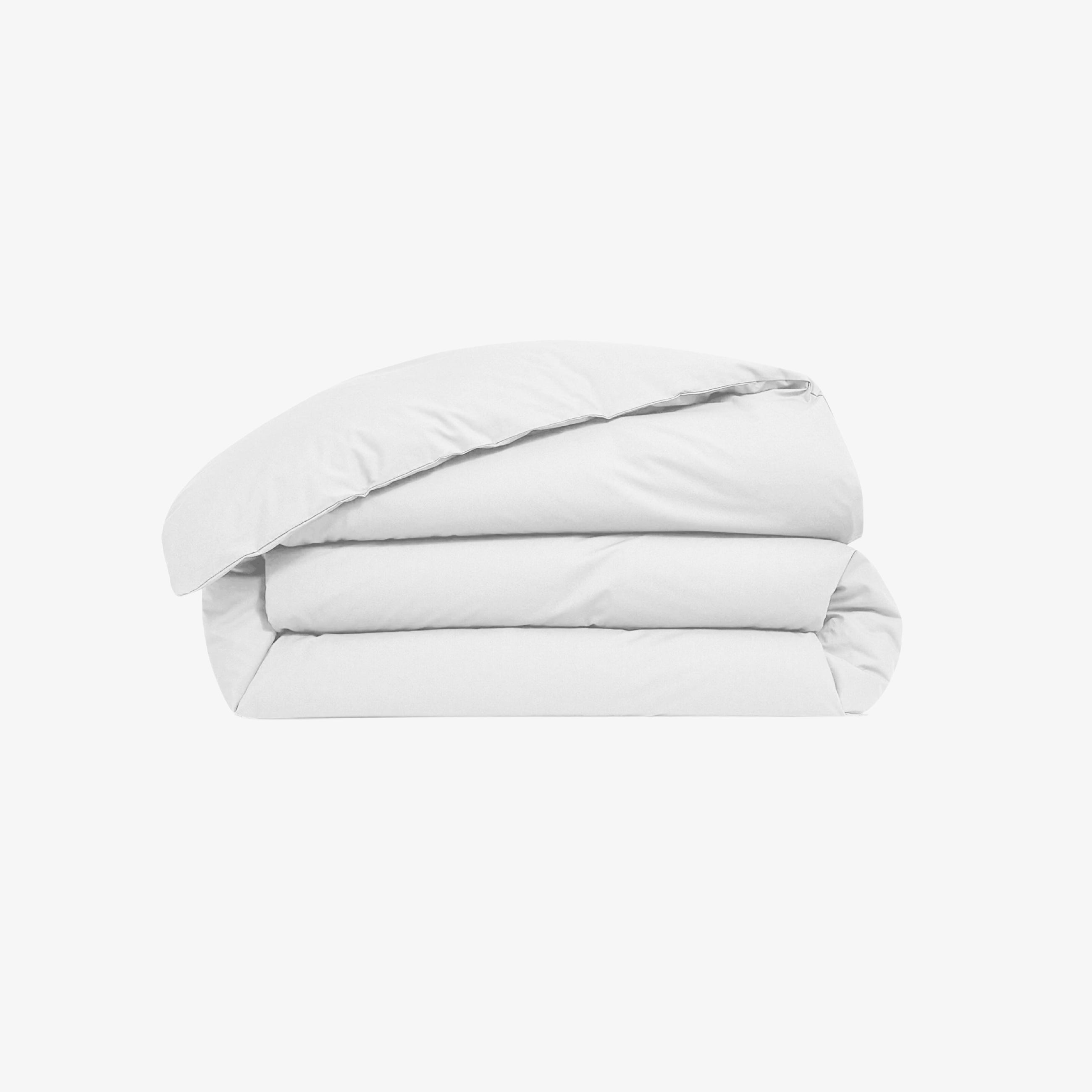 Housse de Couette Satin de Coton 120 fils blanc