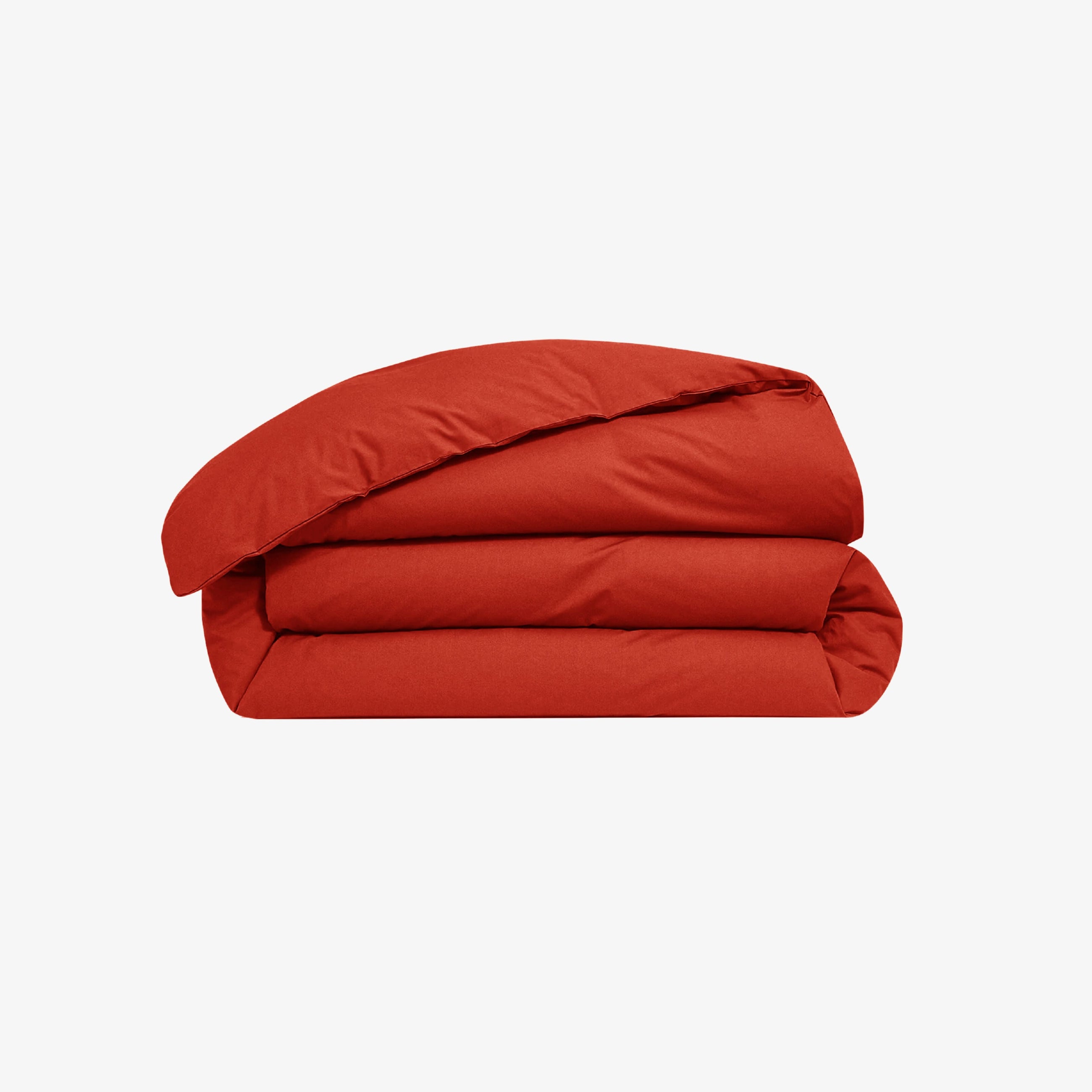 Housse de couette percale de Coton 80 fils rouge Rouge 140x200 cm