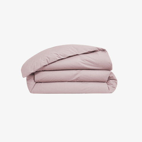 Housse de couette percale de coton 80 fils violet ice