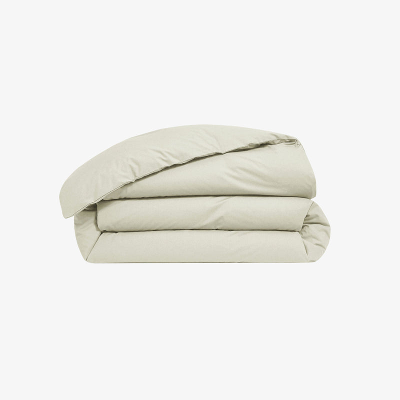Housse de Couette Satin de Coton 120 fils ivoire