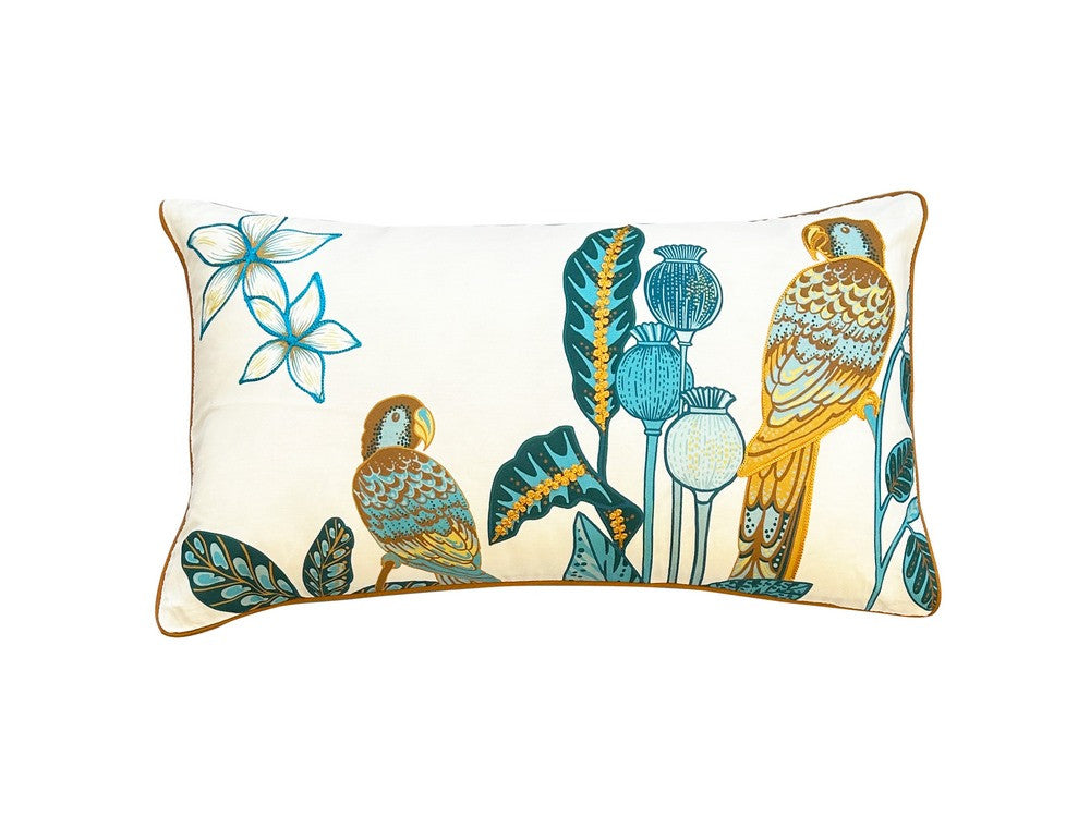 KINSTON taie d'oreiller rectangle 50 x 70 cm avec motifs et broderies