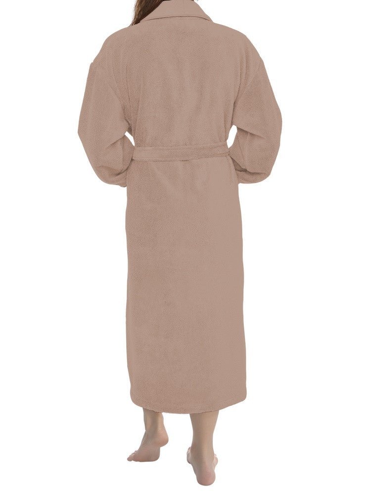 Peignoir Adulte 100% Coton Peigné Taupe S