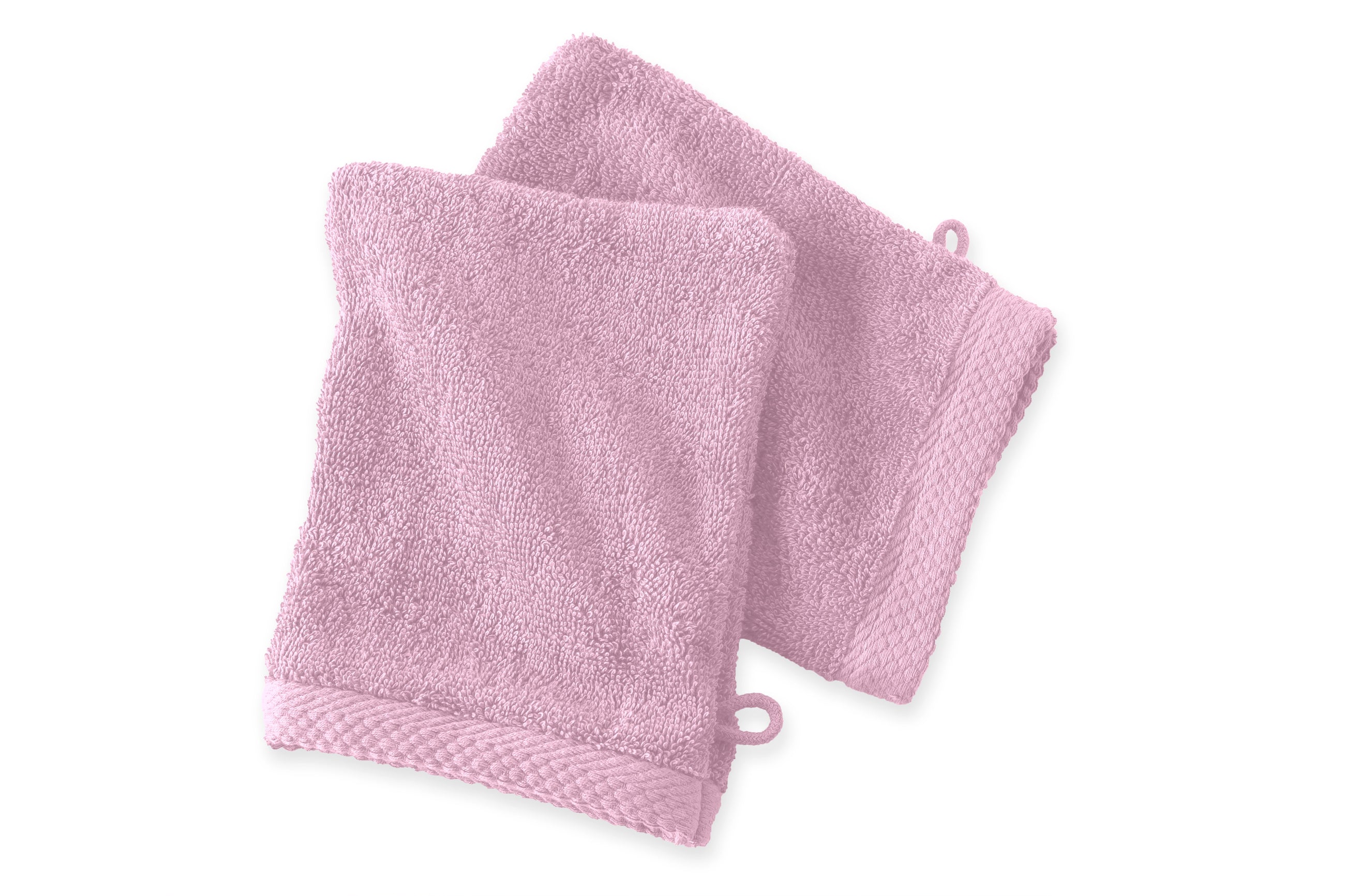Set de 2 Gants de Toilette 16x21 - Rose-poudre