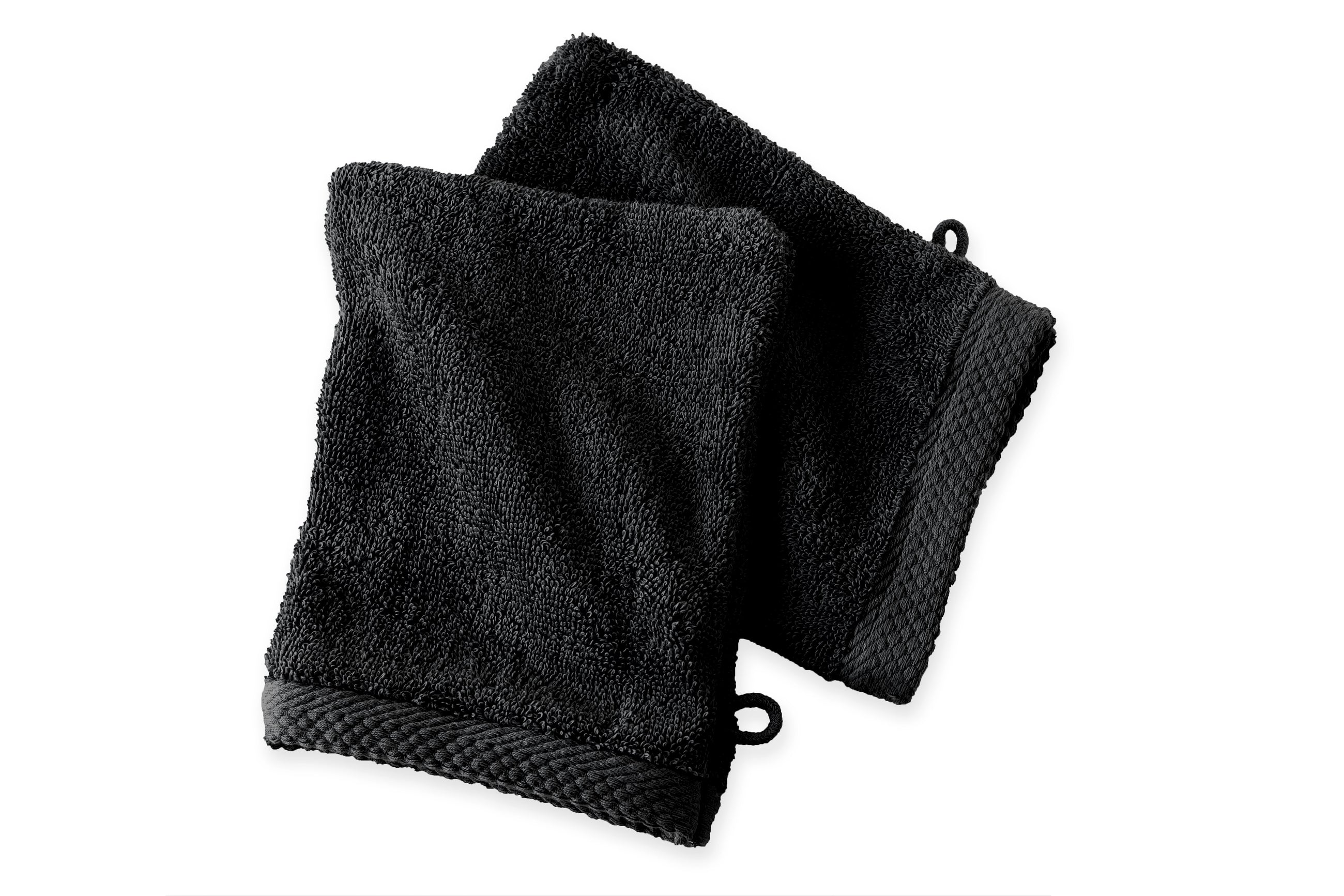 Set de 2 Gants de Toilette 16x21 - Noir