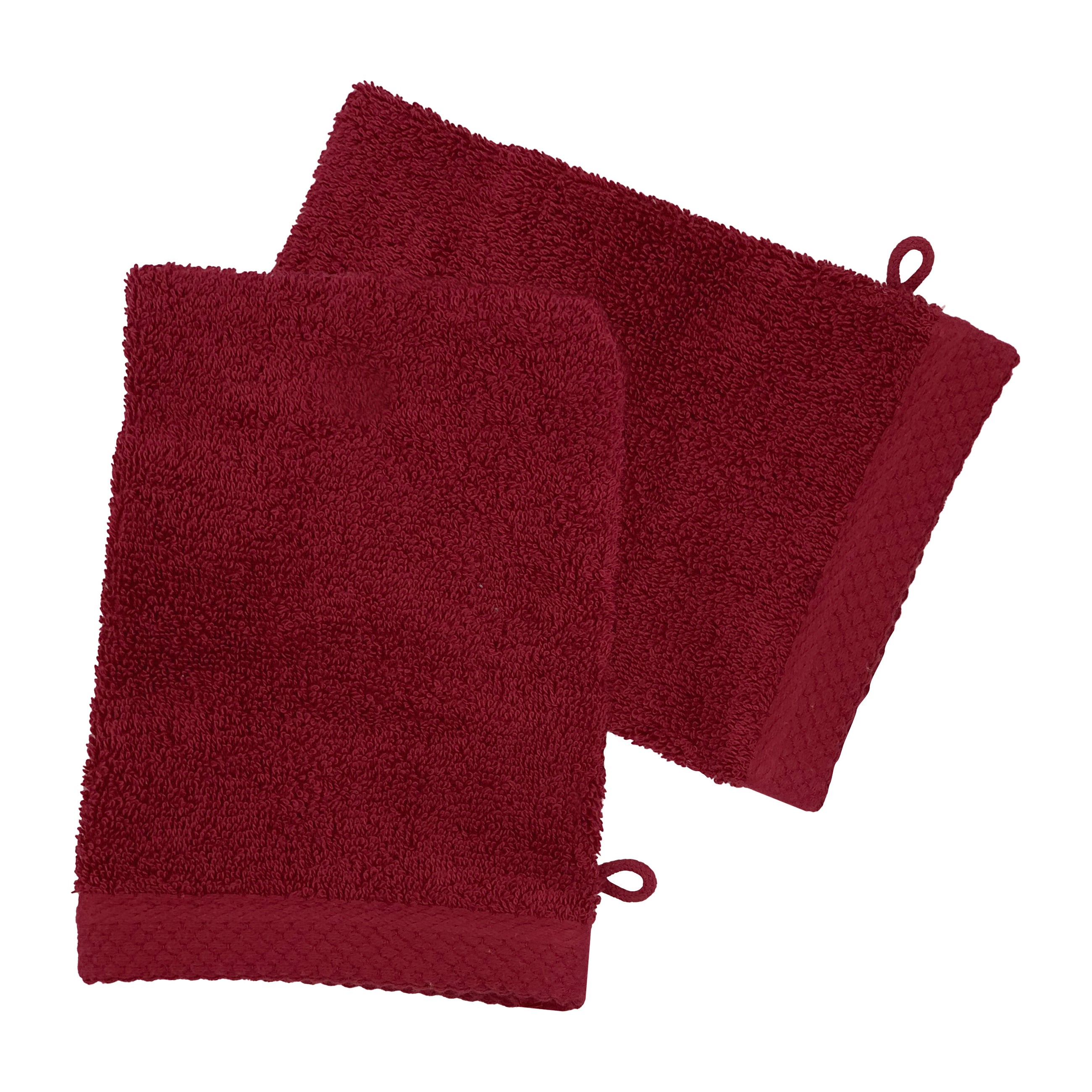 Set de 2 Gants de Toilette 16x21 - Cerise