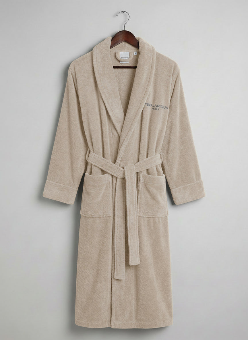 Robe de banho com gola xale Ted Lapidus