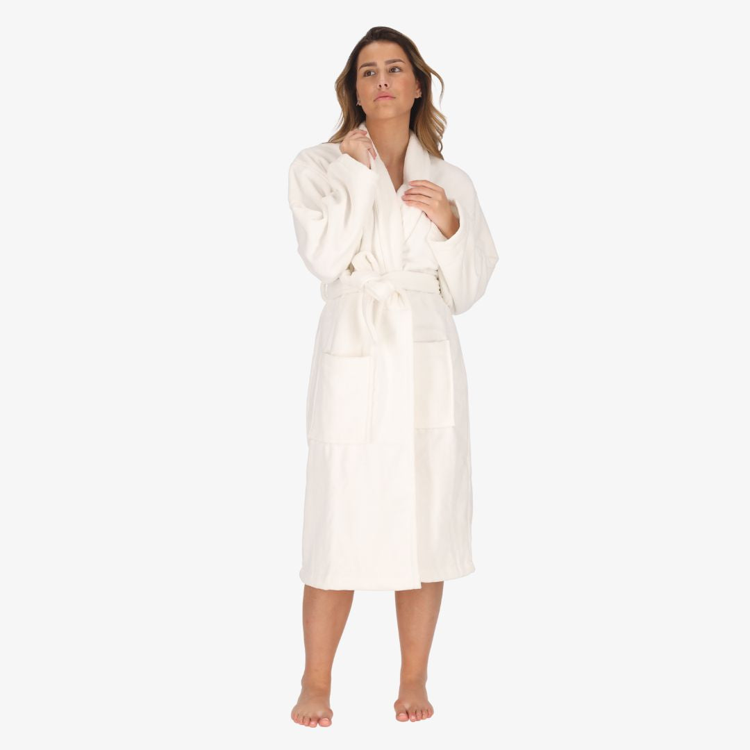 Peignoir adulte coton velour