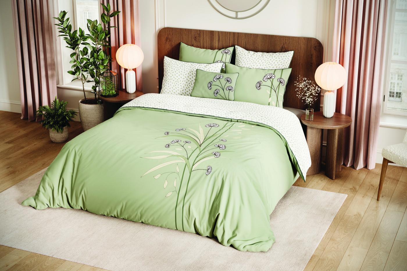 Cassandra Sauge — Parure design en Percale de coton