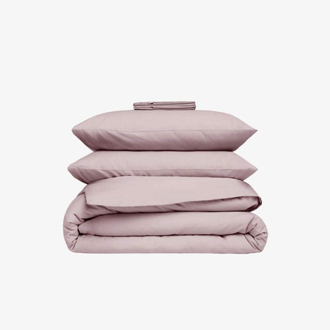 Ice purple percale bedding set