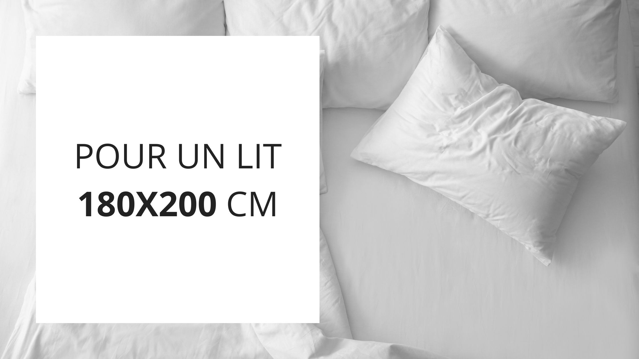 guide des tailles couette pour lit 180x200 cm