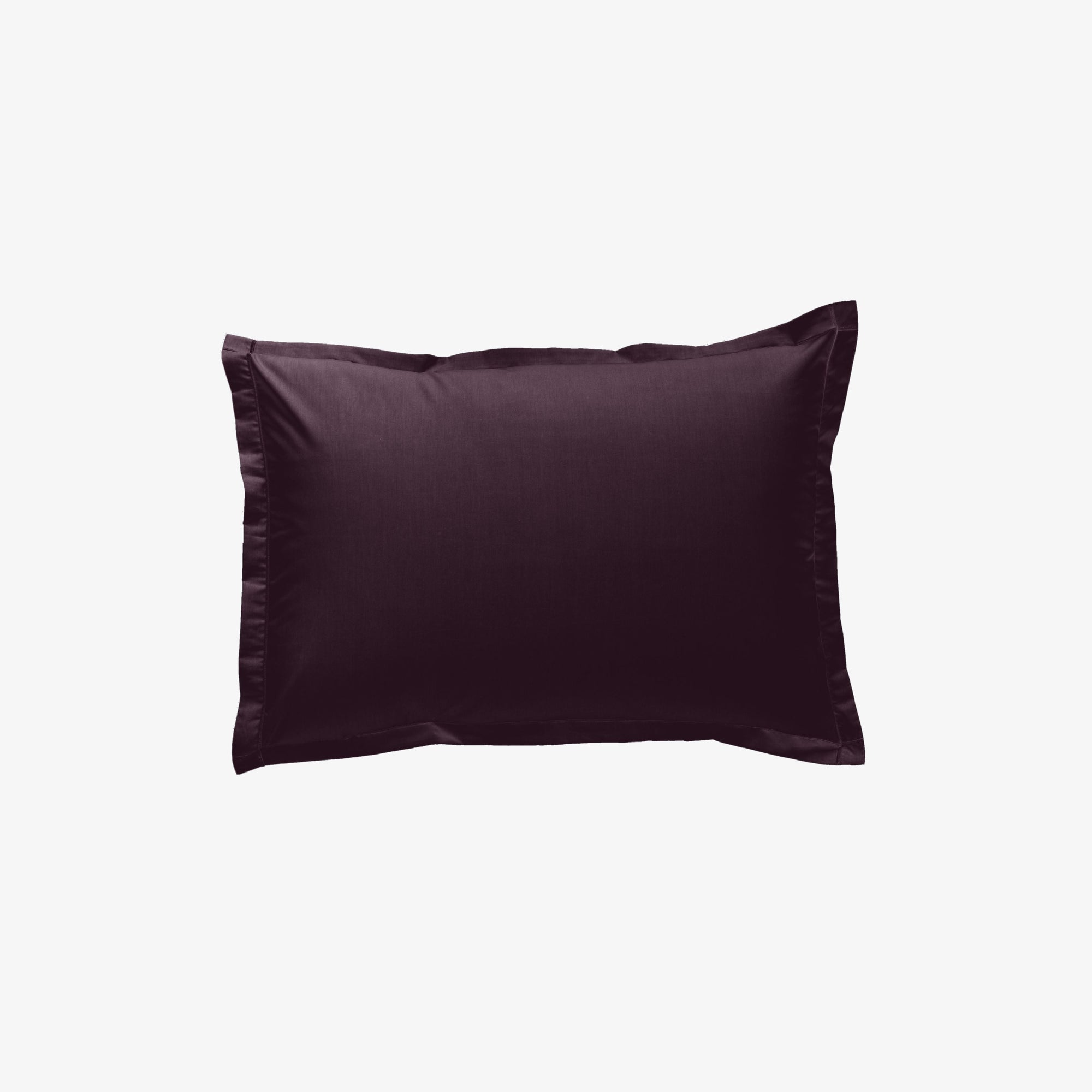 Taie d'oreiller satin 120 fils aubergine Aubergine 50x70 cm