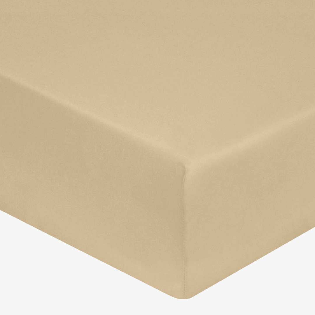 ABVERKAUF | Bettlaken 180x290 Mokka Satin 120 Fäden