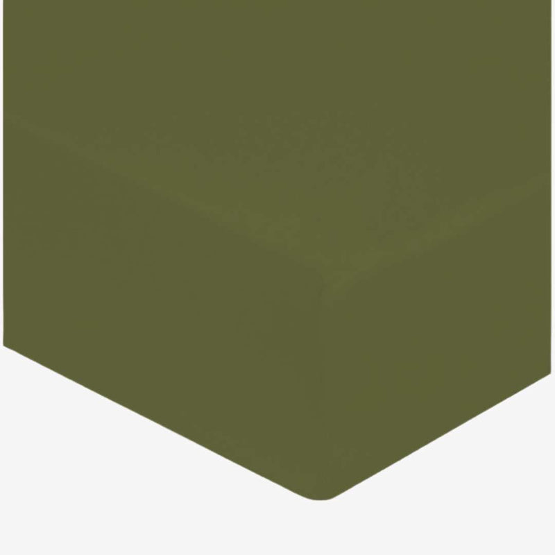 ABVERKAUF | Khakifarbenes Perkal-Spannbettlaken 140 x 200, 30 g/m²