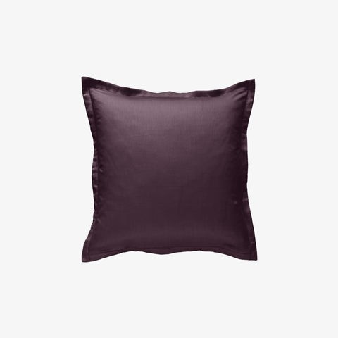 Taie d'oreiller satin 120 fils aubergine