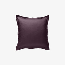 Taie d'oreiller satin de coton 120 fils Aubergine 65x65 cm