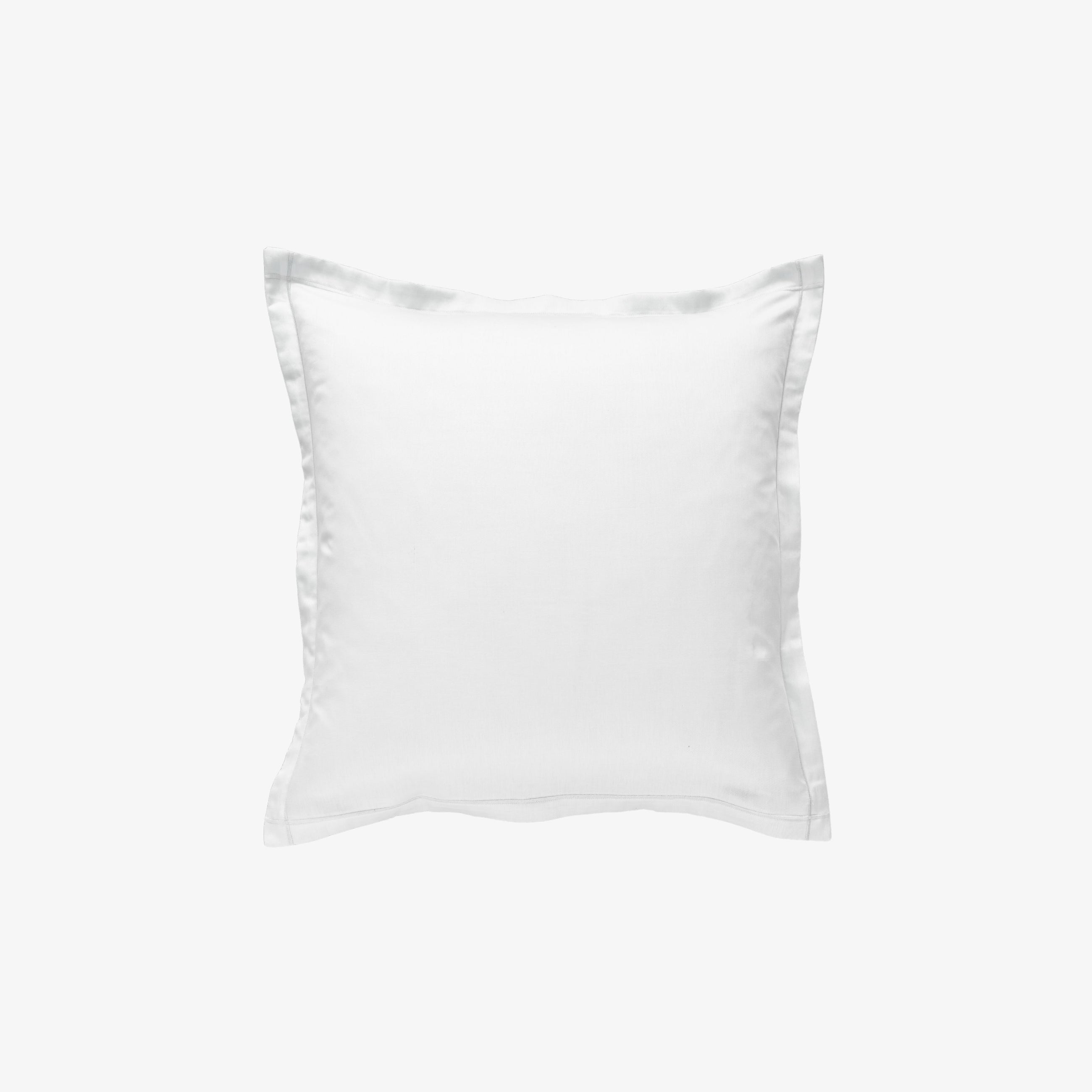 Taie d'oreiller satin de coton 120 fils Blanc 65x65 cm