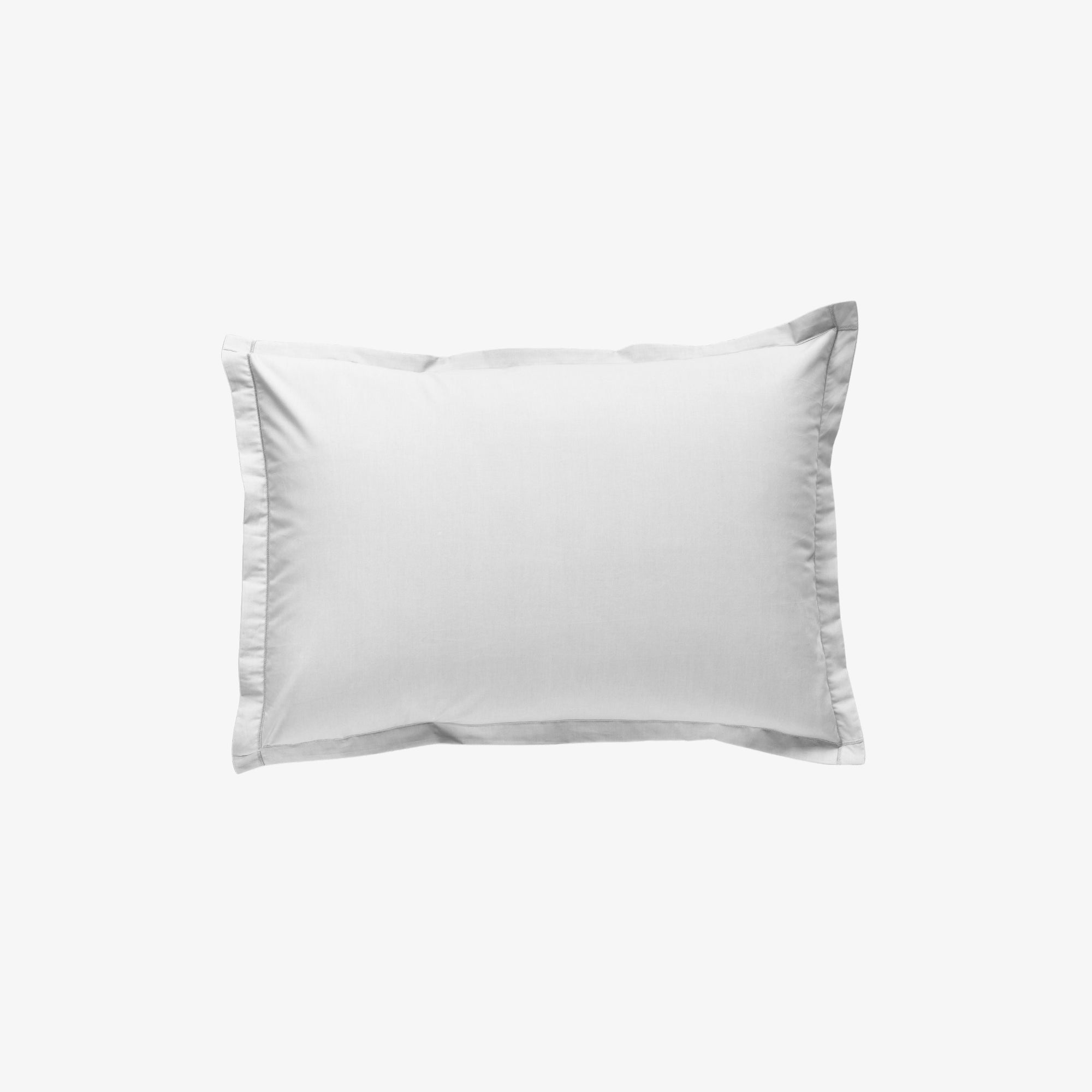 Taie d'oreiller satin de coton 120 fils Blanc 50x70 cm