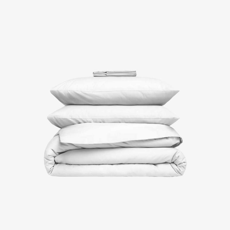 Parure de lit percale blanc