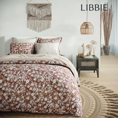 PARURE HOUSSE DE COUETTE LIBBIE Marron