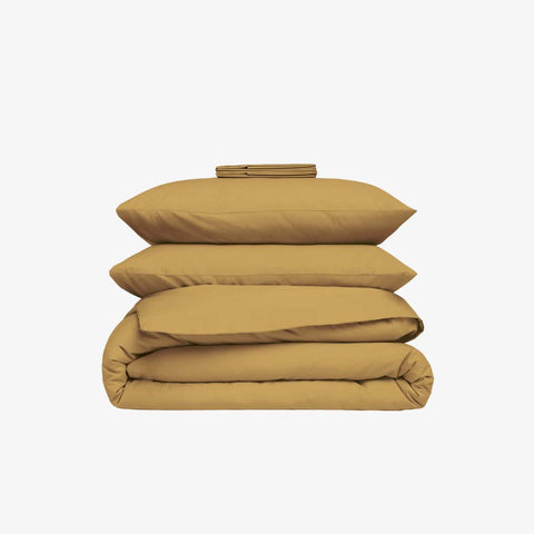 Parure de lit percale bronze