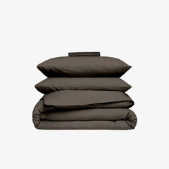 Anthracite gray percale bedding set