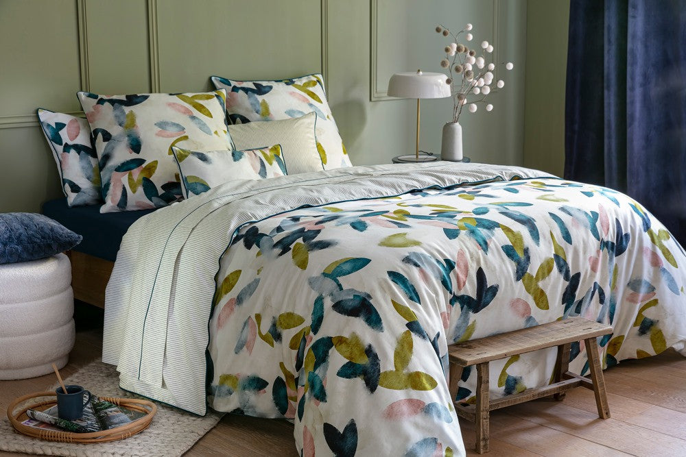 Parure de lit avec motifs floraux