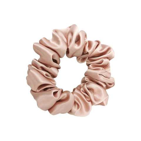 Champagne zijden scrunchie