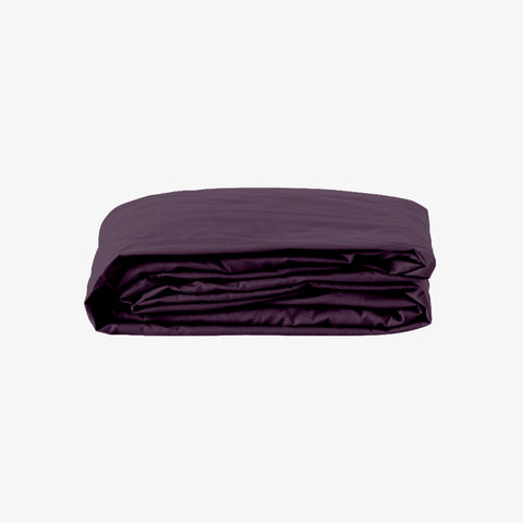 Fitted sheet with 40cm bonnet satin 120 threads eggplant