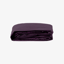 Drap Housse bonnet 40cm Satin de Coton 120 fils Aubergine 160x200 cm bonnet 40