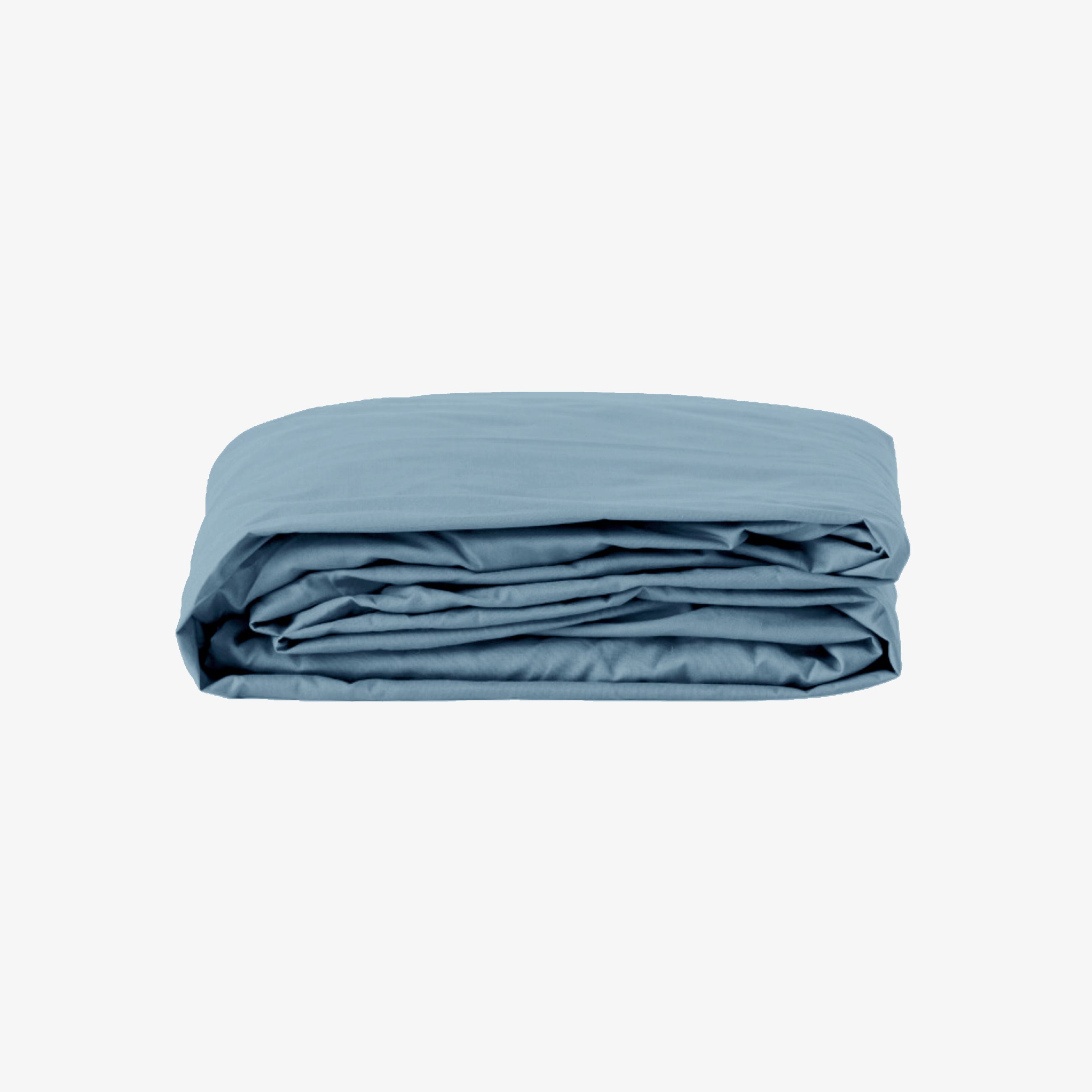 Drap Housse bonnet 40cm Satin de Coton 120 fils Bleu Jean 140x190 cm bonnet 40