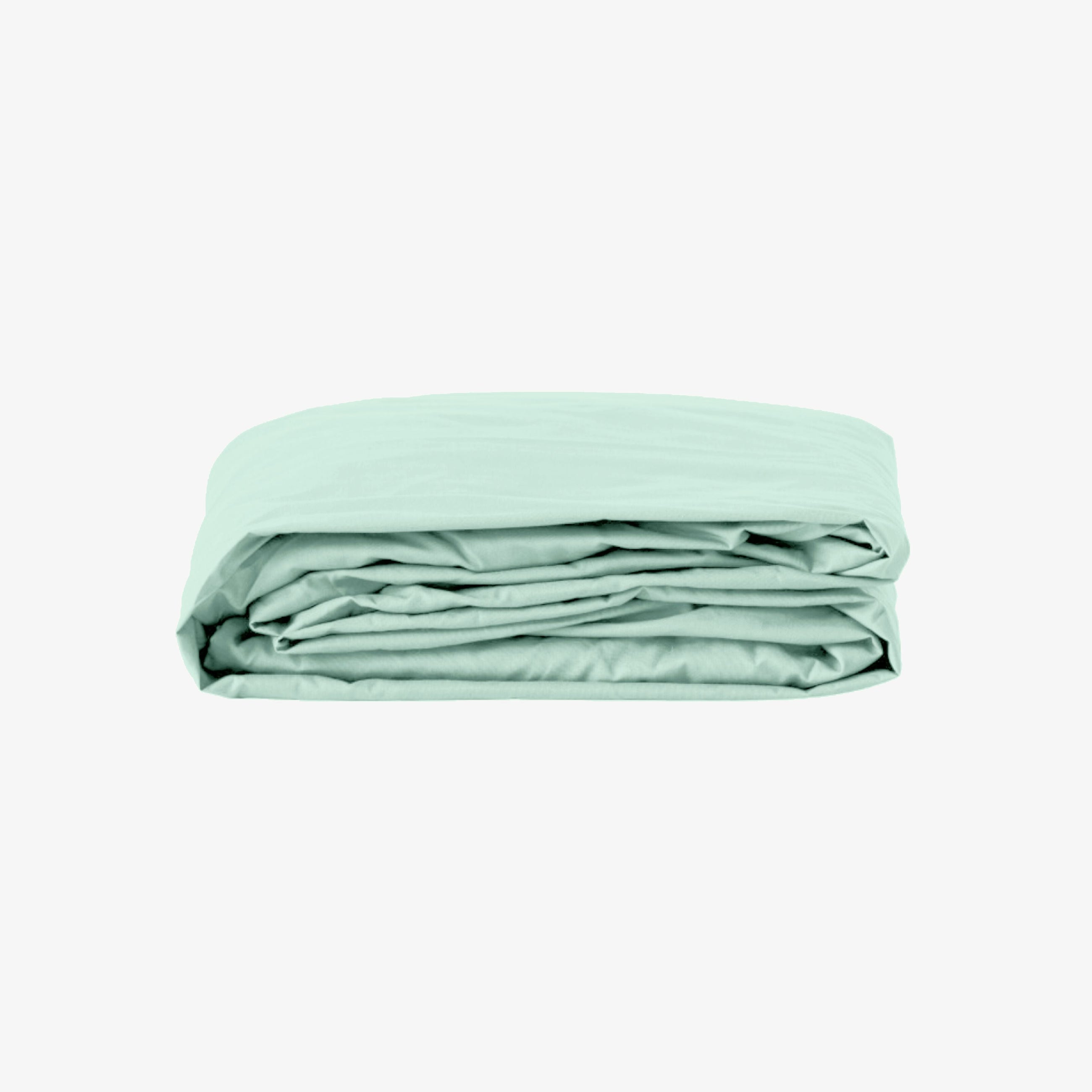 Drap housse percale 80 fils bonnet 40 vert d'eau Vert d'Eau 140x190 cm bonnet 40